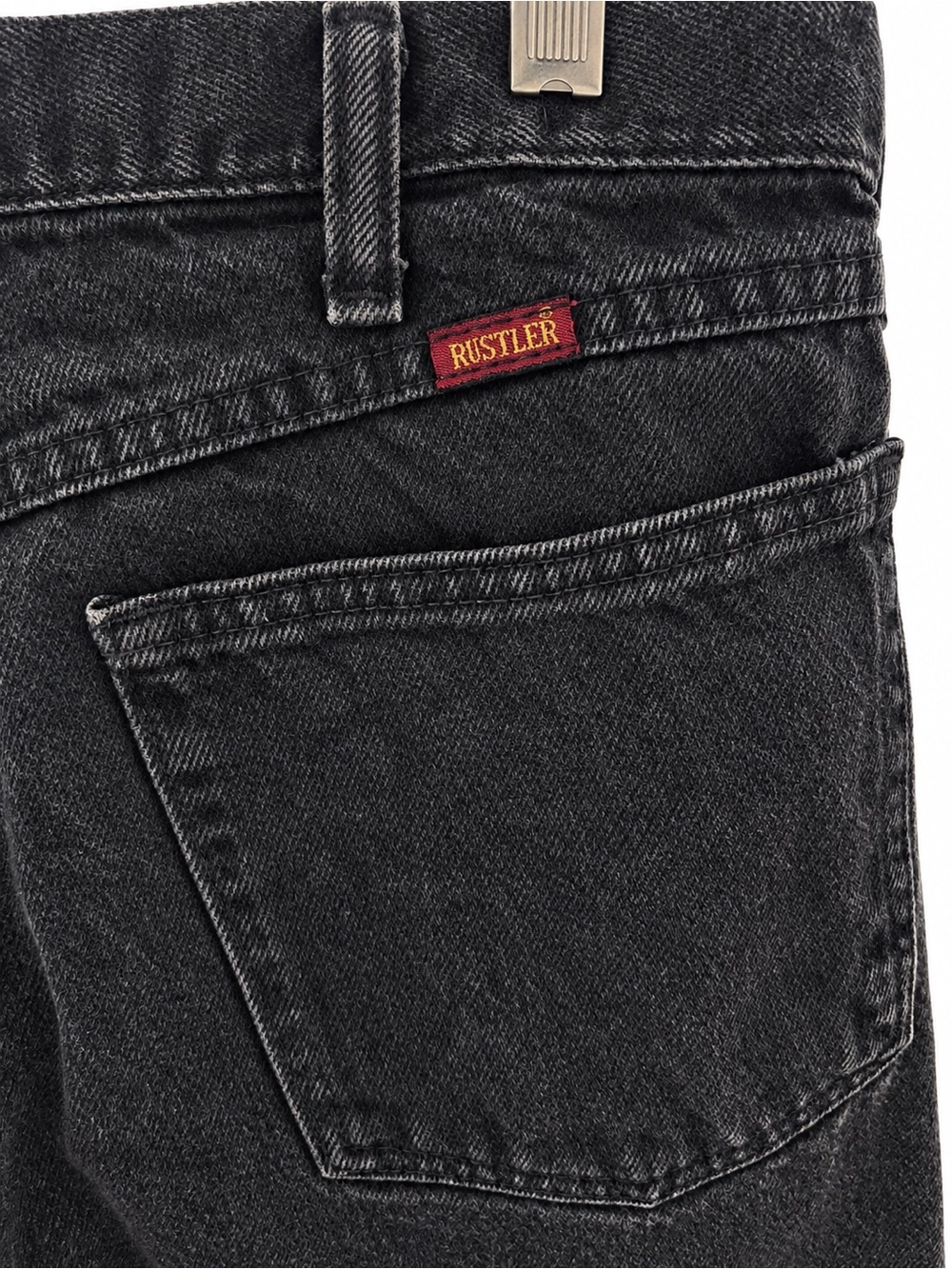 90s Wrangler Rustler Black Denim Jeans - Picture 4 of 5